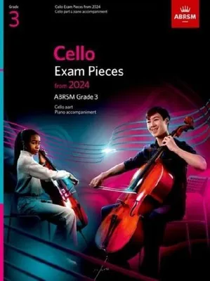 Obrázek produktu pro Cello Exam Pieces from 2024, ABRSM Grade 3, Cello Part & Piano Accompaniment