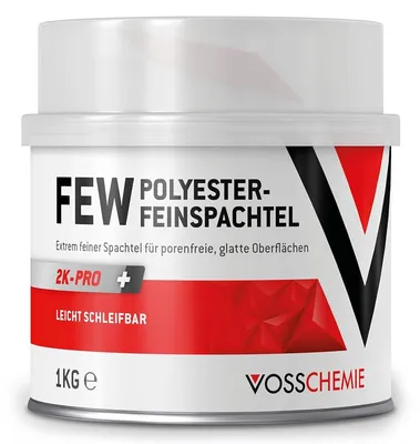 Produktbild von Vosschemie 2k Feinspachtel, 1 kg, Spachtelmasse für KFZ