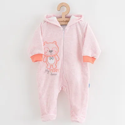 Obrázek produktu pro Kojenecký semiškový overal s kapucí New Baby Sweetheart růžový, vel. 62 (3-6m)