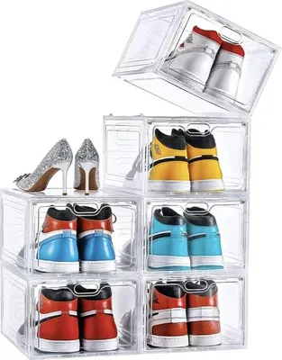 Produktbild von Transparente Schuhbox, 6-teilig, stapelbar, robust