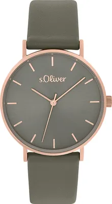 Produktbild von s.Oliver 2033488 Uhr Damenuhr Lederarmband grau