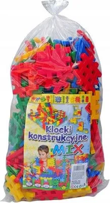 Zdjęcie produktu dla Baczek Klocki Konstrukcyjne Mix 150, Zestaw do budowania, 150 szt., 1,74 kg