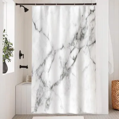 Obrázok produktu pre Sprchová záclona s efektom mramoru, vodeodolná, 120x200 cm, určená do kúpeľne
