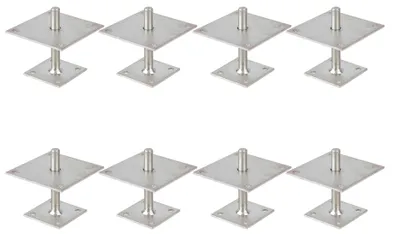 Immagine prodotto di Supporto per montante Alberts 8 x I, regolabile in altezza da 30 a 150 mm, piastra 150 x 150 mm, zincato elettroliticamente, passivato a strato spesso, da avvitare