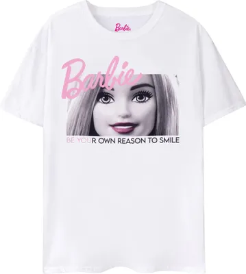 Produktbild von Barbie - "Be Your Own Reason To Smile" T-Shirt für Damen  kurzärmlig NS7420 (XS) (Weiß)