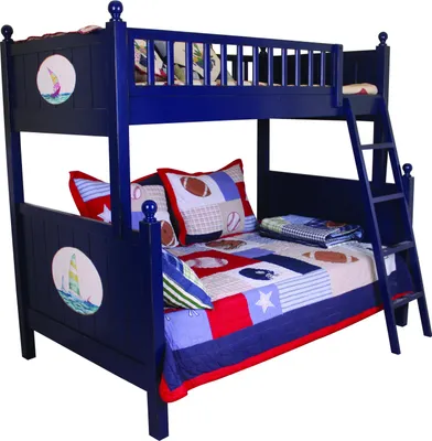 Produktbild von Klassisches Kinderbett Etagenbett Blau Hochbett Spielbett Kindeerbett Stockbett
