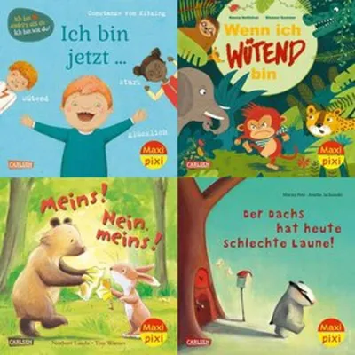 Produktbild von Maxi-Pixi-4er-Set 89: Glücklich, traurig, schlecht gelaunt (4x1 Exemplar)