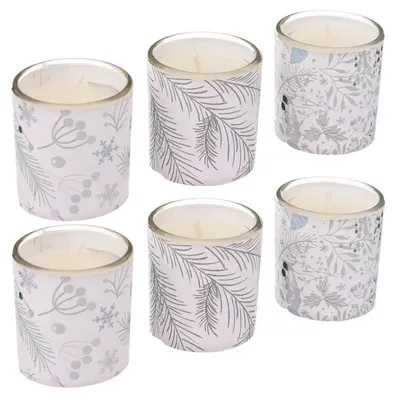 Produktbild von Duftkerzen mit Weihnachtsmotiv, Ø 4,5 cm, 6er-Set