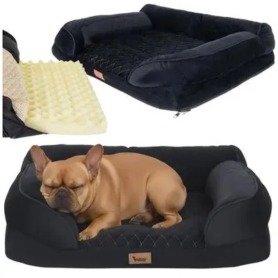 Produktbild von Orthopädisches Hundebett 80 × 65 cm, Größe S, schwarz