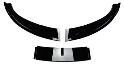 Spoilerlippe Lippe Frontspoiler SCHWARZ GLANZ für BMW E60 E61 03-10 mit M-Paket – Produktansicht 2