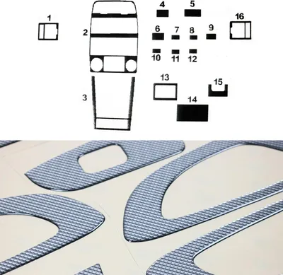 Immagine prodotto di Decorazione interna abitacolo per Suzuki Vitara 1993-1998 Carbon Optic 16pcs