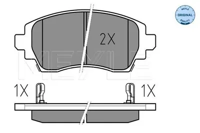 Produktbild von MEYLE 025 230 8818/W Bremsbeläge Vorne für TOYOTA COROLLA Liftback (E11) COROLLA Compact (E11) Corolla Kombi (E11) COROLLA (E11)