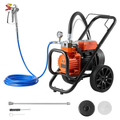 Produktbild von SucceBuy Membran-Airless-Farbspritzgerät 2000 W, Tragbares Sprühgerät mit 22,75 MPa Druck, 10 m Hochdruckschlauch, Reinigungswerkzeug und Bürste, ideal für Innen- und Außenanwendungen bei DIY-Projekten