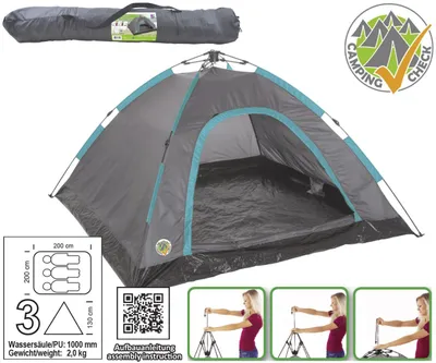 Produktbild von Happy People Zelt Ruck-Zuck 3 Personen