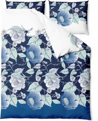 Produktbild von Bettwäsche, Baumwolle, hochwertig 200x220 Peonies Blaue Blumen