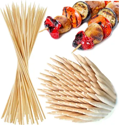 Immagine prodotto di Spiedini di bambù, stuzzicadenti lunghi, 25 cm, per barbecue, 50 pezzi
