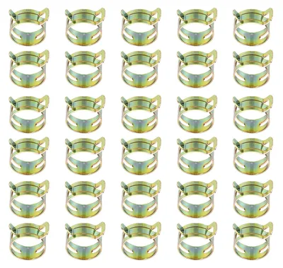 Federband-Spannschellen 30 Stk., 22–26,2 mm, gold