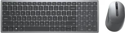 Produktbild von DELL Pro Plus kompakte Tastatur und Maus – KM7120W - italienisch (QWERTY), Volle Größe (100%), Kabellos, RF Wireless + Bluetooth, QWERTY, Grau, Titan, Maus enthalten