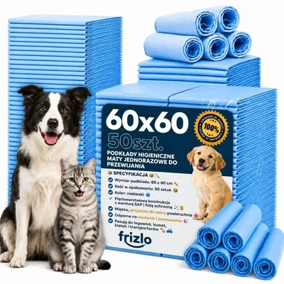 Produktbild von Hygienematten für Tiere 60x60 cm - Saugfähige Einwegunterlagen 50 Stück - Welpenpads