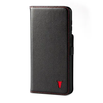 Immagine prodotto di Custodia in pelle TORRO Galaxy S21 Ultra 5G (con funzione supporto) - Nero con dettagli rossi