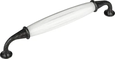 Produktbild von SOTECH Möbelgriff JOHANNA BA 160 mm Antik-Silber-Weiß Porzellangriff