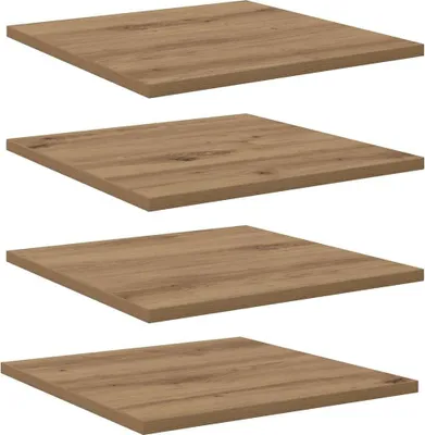 Produktbild von "SALE 2026"Regalbrett Landhaus-Stil - Bücherschrank/Standregal Langlebiges -  4 pcs Braun 40x40x1,5cm Holzwerkstoff - Bücherregale DEMöbel584560