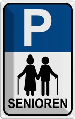 Produktbild von vianmo Blechschild 18x12 cm Parkplatz Senioren Parkplatzschild