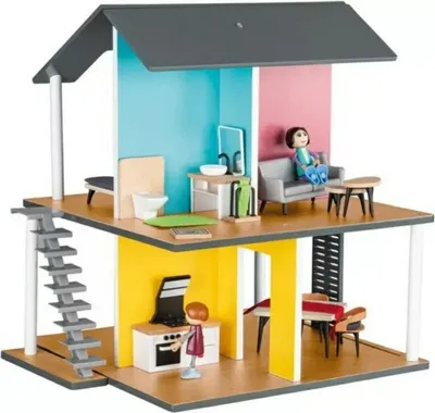 Produktbild von Playtive Junior Puppenhaus Set 24 teilig