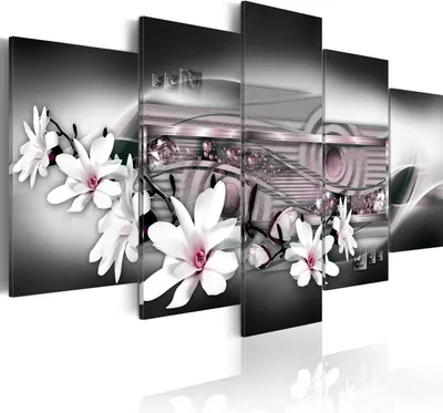 Image de Toiles 200 x 100 cm b-A-0260-b-o Toile intissé 5 pièces Impression artistique moderne Tableaux muraux XXL Décoration murale Design Tableau mural ABSTRAIT