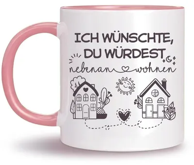Produktbild von Kaffeetasse Freundin Geschenk Keramik 320ml Spülmaschinenfest Mikrowellenfest