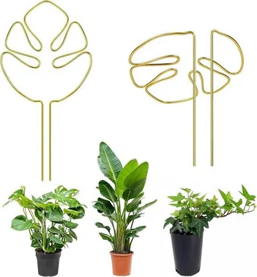 Produktbild von Stilvoller Innenpflanzentisch mit einzigartigem Blattdesign, aus Aluminium, ideal für Zimmerpflanzen und Dekoration