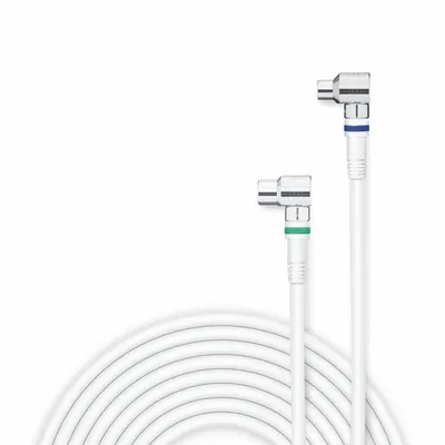 Produktbild von Nedis Koaxial Kabel - Telenet / Ziggo - IEC (Coax) Stecker - IEC (Coax) Buchse - Bronze Plattiert - 75 Ohm - 4-fach geschirmt - 10.0 m - Rund - PVC - Weiss - Box