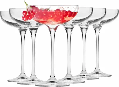 Produktbild von Harmony 240 ml flache Sektgläser Krosno Glas (6er Set)
