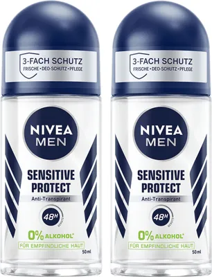 Obrázok produktu pre Nivea Men Deo Sensitive Protect Roll On Anti Transpirant 50ml balenie 2 ks