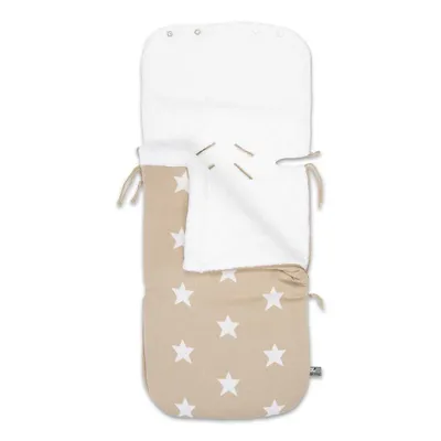 Produktbild von Baby's Only Fußsack Autositz 0+ Star - Beige/Weiß
