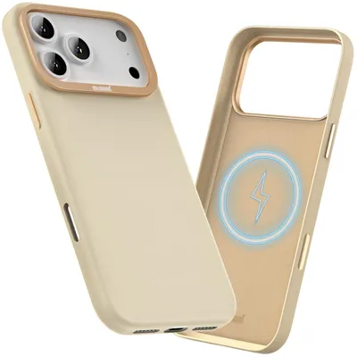 Image de Solidchoice - Étui en cuir synthétique (PU) pour iPhone 17 Pro, compatible MagSafe