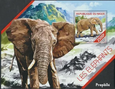 Produktbild von Briefmarken Niger 2014 Mi Block 308 (kompl. Ausg.) postfrisch Elefanten