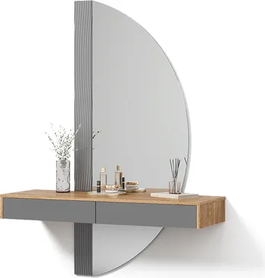 Immagine prodotto di Tavolo da toeletta Livinity Ascona Grigio 120 cm con 2 cassetti, Model 52442