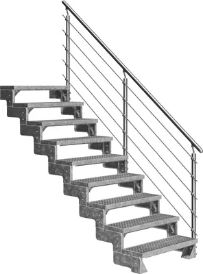 Produktbild von Dolle Außentreppe Gardentop 162-198cm Geschosshöhe mit Gitterrost 80cm breit mit Prova-Geländer