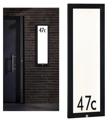 Produktbild von Paulmann LED Board Sensor Hausnummerleuchte Panel 30x90cm IP44 19W 1800lm warmweiß Bewegungsmelder