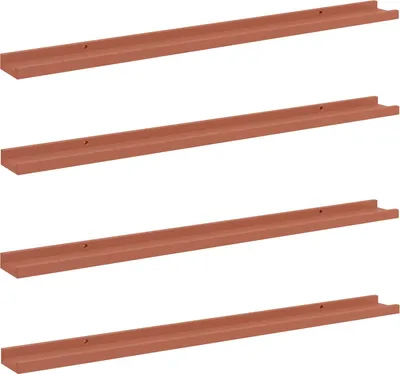Produktbild von vidaXL Wandregal 4 stk. Rot 100 x 9 x 3 cm Holzwerkstoff