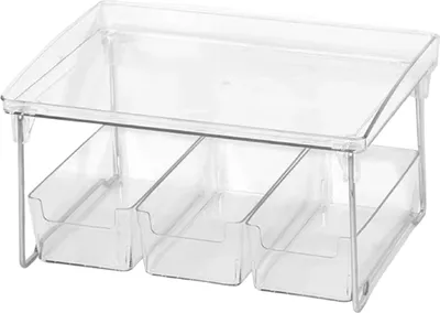 Produktbild von Getränkehalter Faltbares Design Lagerregal Starke Tragkraft Mehrzweck Stapelbares Gewürzregal Schrank Organizer Regal