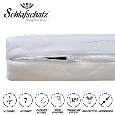 Produktbild von Schlafschatz Topper 7cm XXL 180x200cm weich , 7-Zonen, Bezug abnehmbar und waschbar bis 60 °C