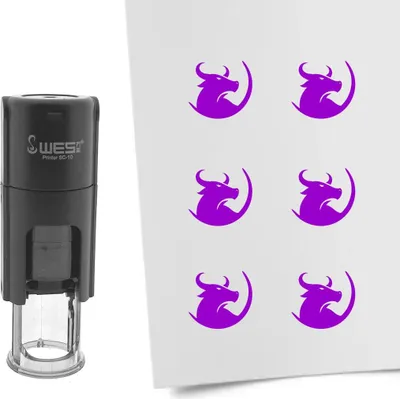 Obrázek produktu pro CombiCraft Stamp bull 10mm kulatý fialový inkoust - za 1 kus