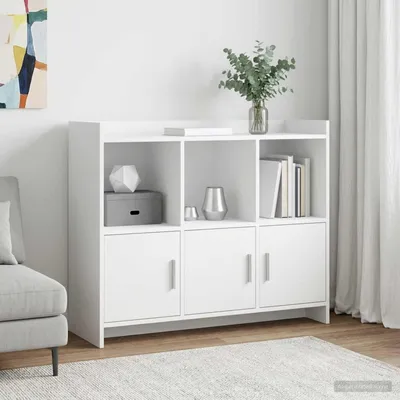Obrázek produktu pro vidaXL Komoda bílá 98,5 x 33 x 80 cm dřevotřísková deska