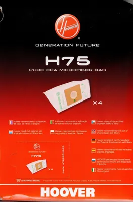 Produktbild von Hoover H75 Micro Bag, Staubbeutel, Zylinder-Vakuum, Weiß, AC73SE20, 39001364