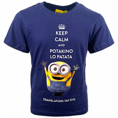 Produktbild von T-Shirt Minions - Bob Keep Calm Dunkelblau 110 cm