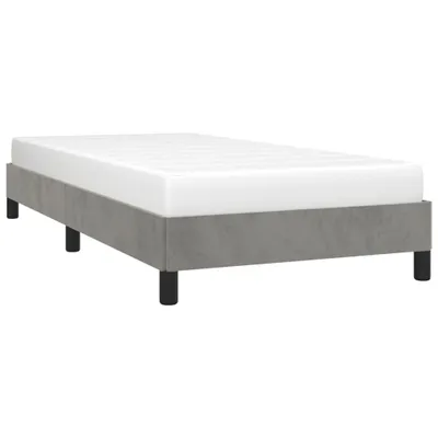 Obrázek produktu pro vidaXL Rám postele bez matrace světle šedý 90x200 cm sametový