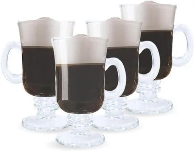 Imagen del producto de Vasos para café irlandés, latte macchiato y cappuccino con asa – 240 ml