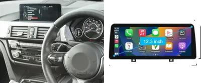 Zdjęcie produktu dla Carplay, wyświetlacz multimedialny, obsługa Android Auto, kompatybilny z BMW serii 1/2/3/4 F20/F21/F22/F30/F31/F33/F34/F36, 123 RHD F30 CIC NBT